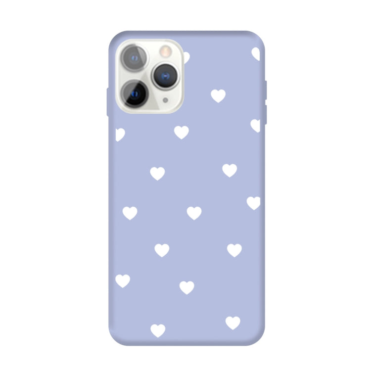 For iPhone 11 Pro Max Multiple Love-hearts Pattern Colorful Frosted TPU Phone Protective Case