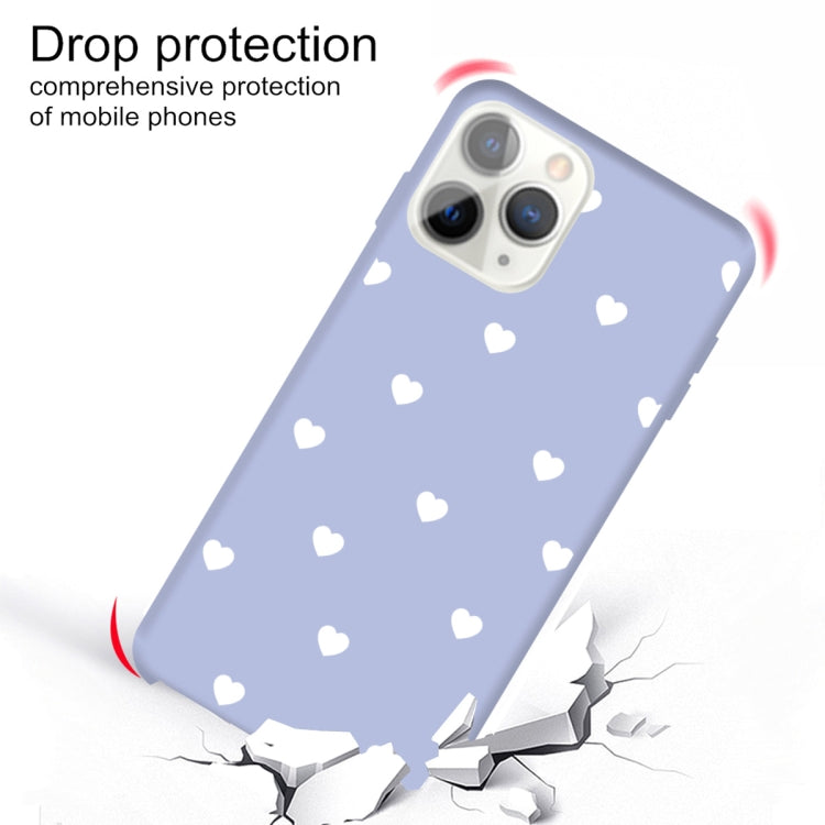 For iPhone 11 Pro Max Multiple Love-hearts Pattern Colorful Frosted TPU Phone Protective Case