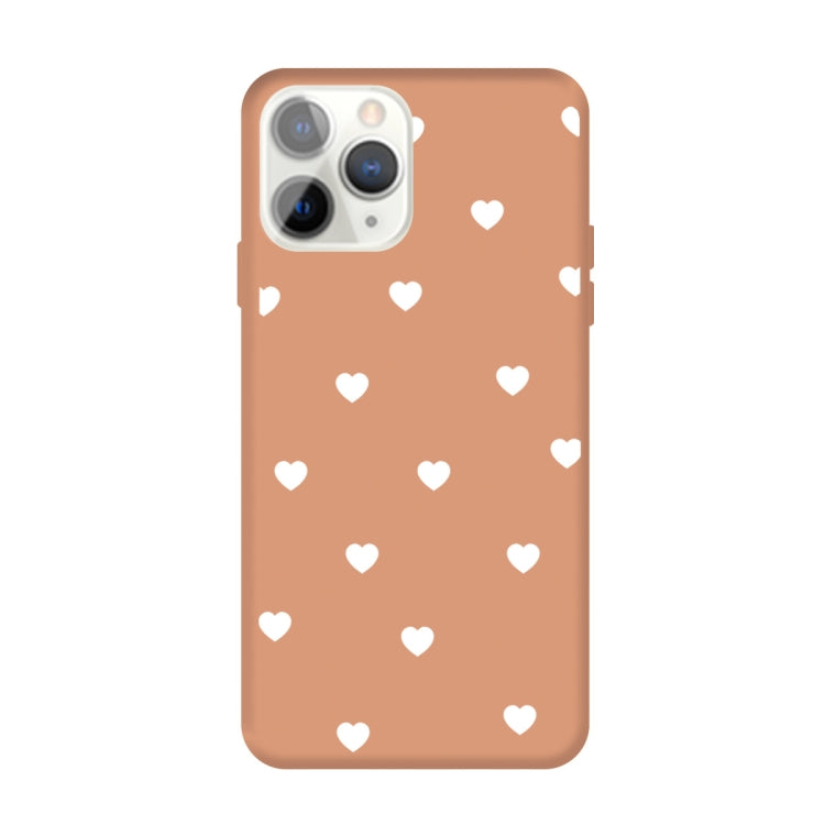 For iPhone 11 Pro Max Multiple Love-hearts Pattern Colorful Frosted TPU Phone Protective Case