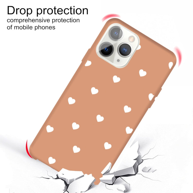 For iPhone 11 Pro Max Multiple Love-hearts Pattern Colorful Frosted TPU Phone Protective Case