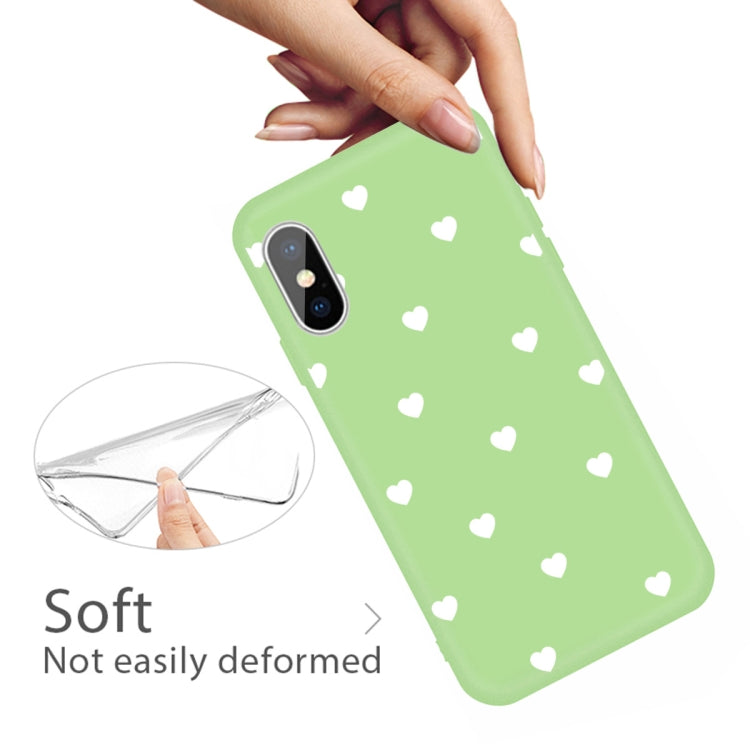 For iPhone XS Max Multiple Love-hearts Pattern Colorful Frosted TPU Phone Protective Case