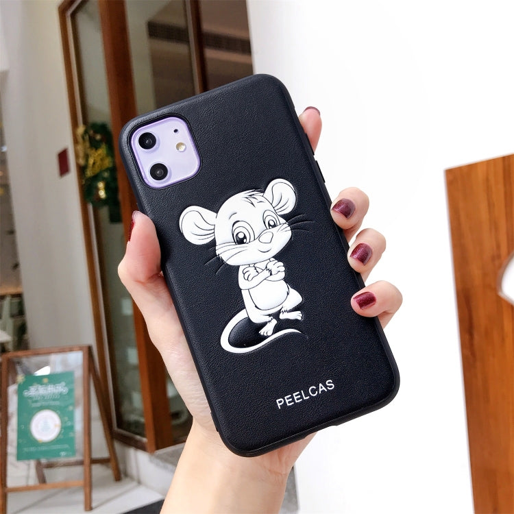 For iPhone 11 peelcas Lucky Rat Pattern Luminous Shockproof TPU Protective Case