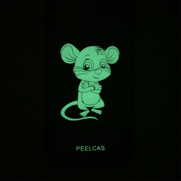 For iPhone 11 Pro Max peelcas Lucky Rat Pattern Luminous Shockproof TPU Protective Case