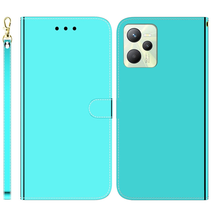 For OPPO Realme C35 Imitated Mirror Surface Leather Phone Case