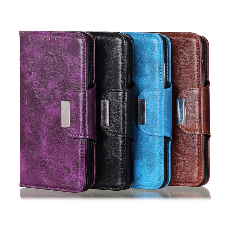 For vivo Y75 5G Foreign/T1 5G Foreign/Y55 5G Foreign Crazy Horse Texture Magnetic Buckle Leather Phone Case