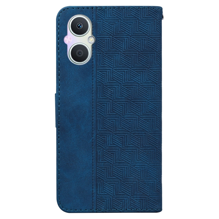For OPPO A96 5G / Reno7 Z 5G Geometric Embossed Leather Phone Case