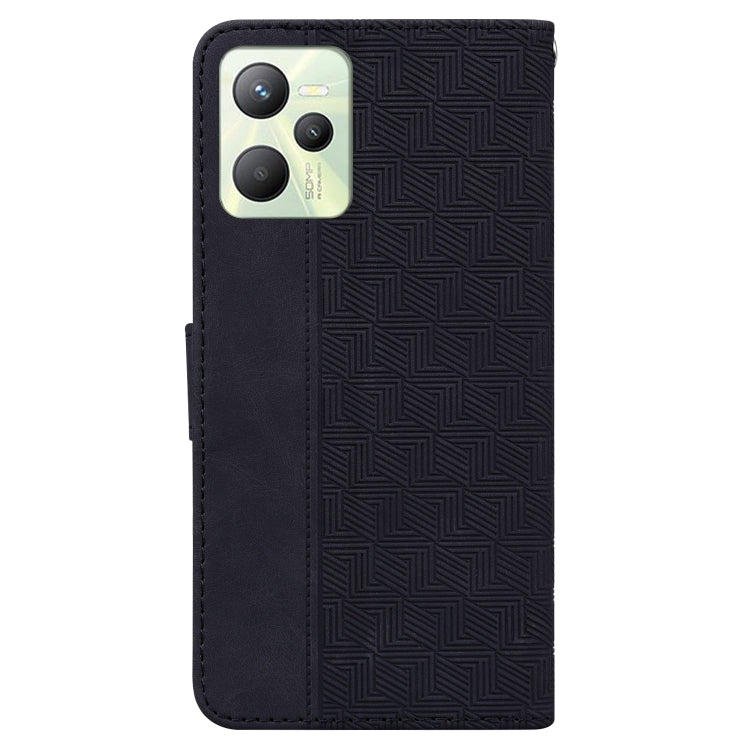 For OPPO Realme C35 Geometric Embossed Leather Phone Case