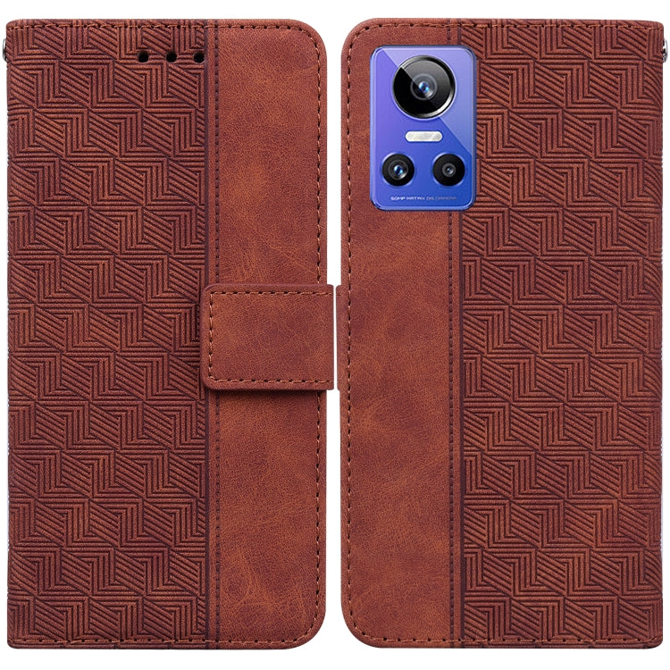 For OPPO Realme GT Neo3 Geometric Embossed Leather Phone Case
