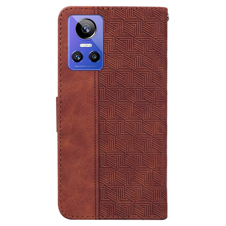 For OPPO Realme GT Neo3 Geometric Embossed Leather Phone Case