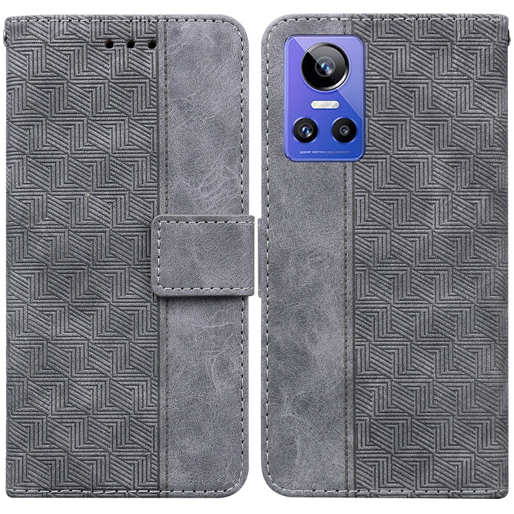 For OPPO Realme GT Neo3 Geometric Embossed Leather Phone Case