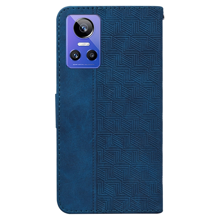 For OPPO Realme GT Neo3 Geometric Embossed Leather Phone Case