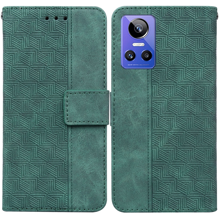 For OPPO Realme GT Neo3 Geometric Embossed Leather Phone Case
