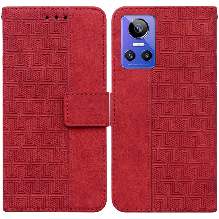 For OPPO Realme GT Neo3 Geometric Embossed Leather Phone Case