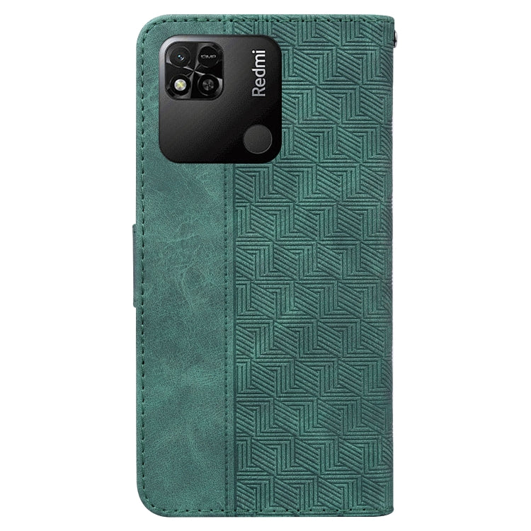 For Xiaomi Redmi 10A Geometric Embossed Leather Phone Case