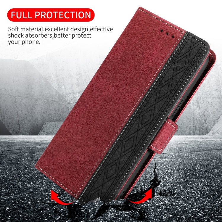 For OPPO A15 Stitching Side-Magnetic RFID Leather Phone Case