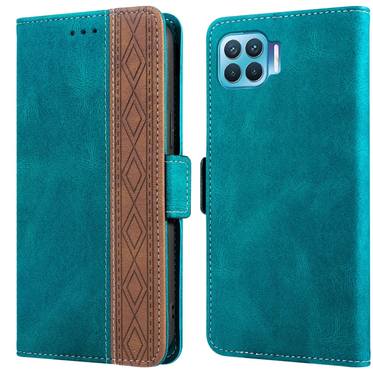 For OPPO A73 Stitching Side-Magnetic RFID Leather Phone Case
