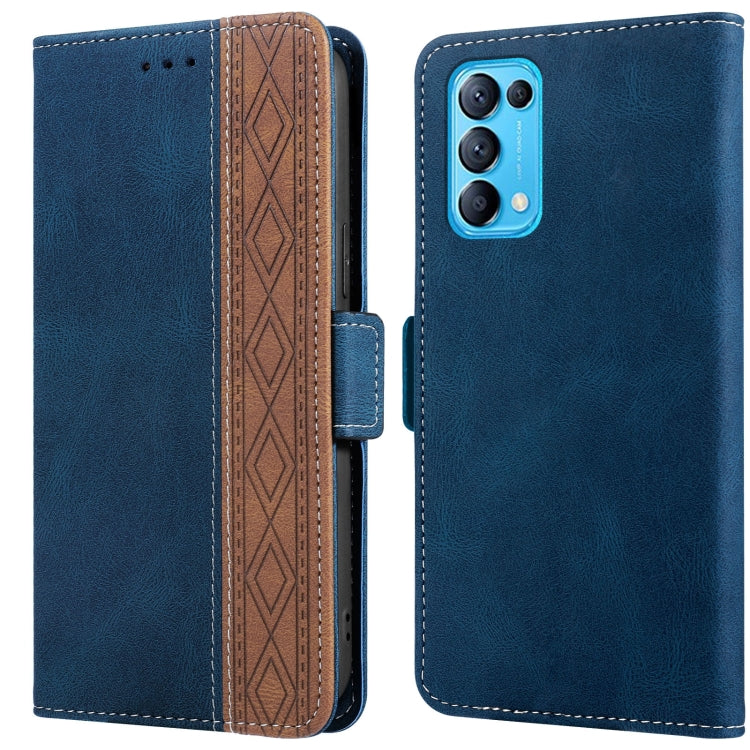 For OPPO Find X3 Lite 5G Stitching Side-Magnetic RFID Leather Phone Case
