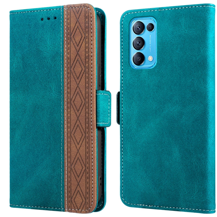 For OPPO Find X3 Lite 5G Stitching Side-Magnetic RFID Leather Phone Case