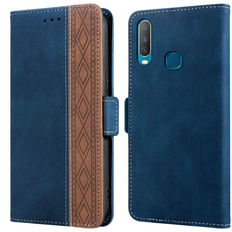 For vivo Y17 Stitching Side-Magnetic RFID Leather Phone Case