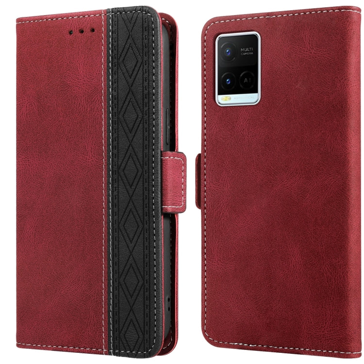 For vivo Y21 / Y21s Stitching Side-Magnetic RFID Leather Phone Case