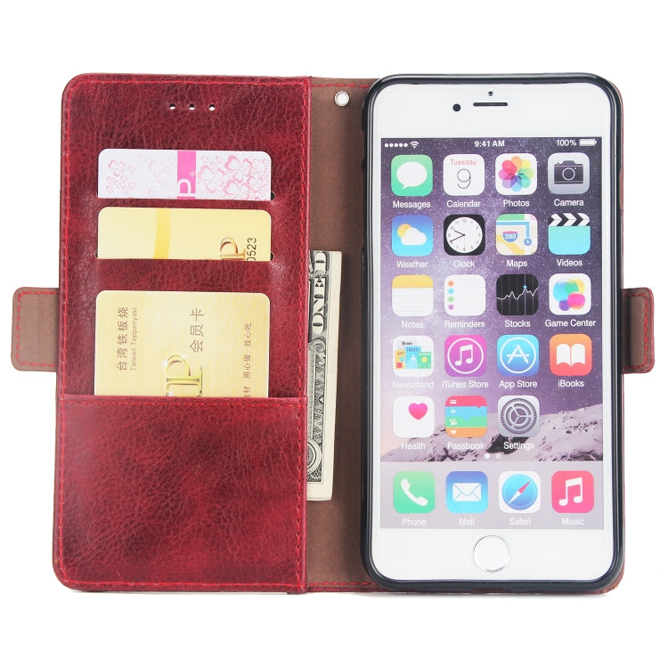 For iPhone 6s & 6 External Three Card Slots Leather Texture Horizontal Flip TPU + PU Case, with Card Slots & Holder & Wallet