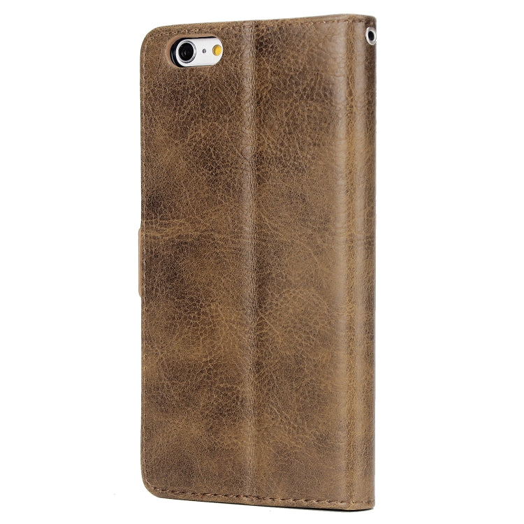 For iPhone 6s & 6 External Three Card Slots Leather Texture Horizontal Flip TPU + PU Case, with Card Slots & Holder & Wallet