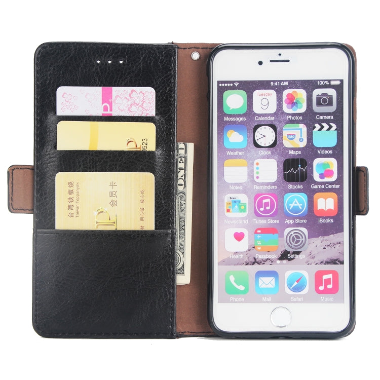 For iPhone 6s Plus & 6 Plus External Three Card Slots Leather Texture Horizontal Flip TPU + PU Case, with Card Slots & Holder & Wallet