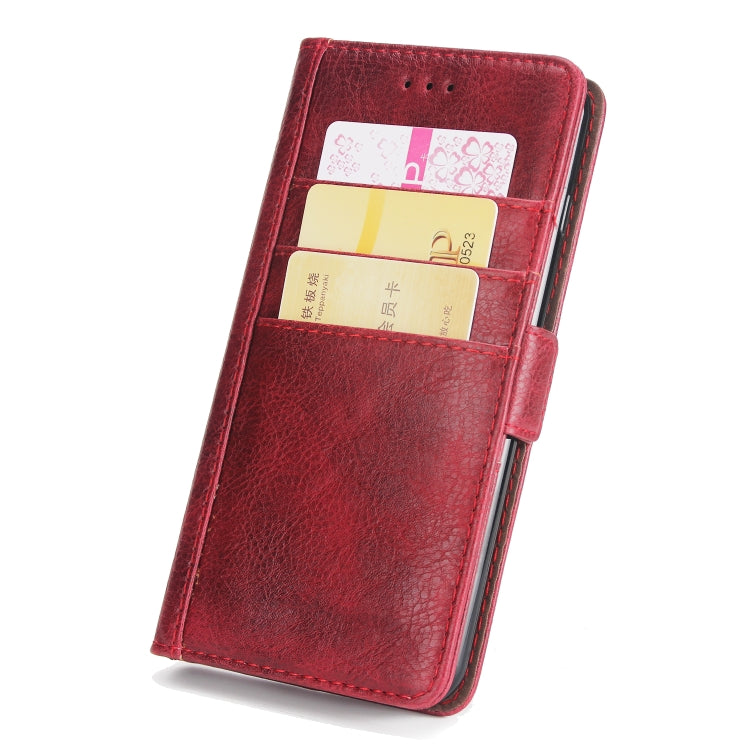 For iPhone 8 Plus & 7 Plus External Three Card Slots Leather Texture Horizontal Flip TPU + PU Case, with Card Slots & Holder & Wallet