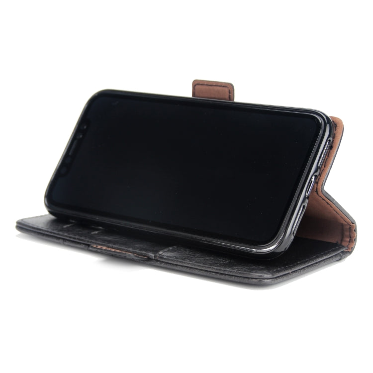 For iPhone XR External Three Card Slots Leather Texture Horizontal Flip TPU + PU Case with Card Slots & Holder & Wallet