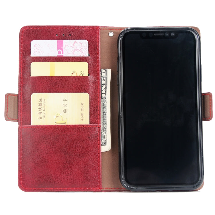 For iPhone XR External Three Card Slots Leather Texture Horizontal Flip TPU + PU Case with Card Slots & Holder & Wallet