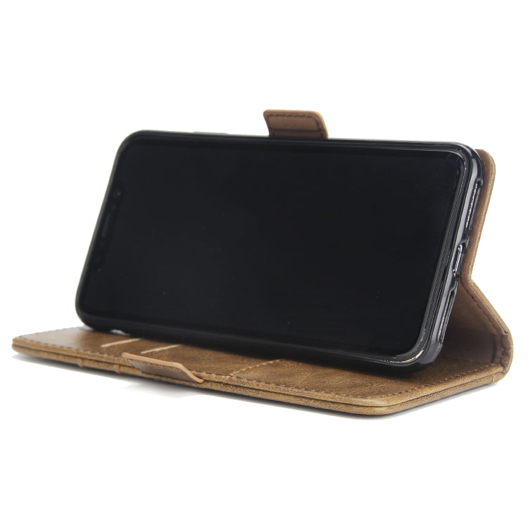 For iPhone XS Max External Three Card Slots Leather Texture Horizontal Flip TPU + PU Case, with Card Slots & Holder & Wallet