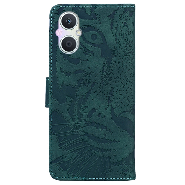 For OPPO A96 5G / Reno7 Z 5G Tiger Embossing Pattern Leather Phone Case