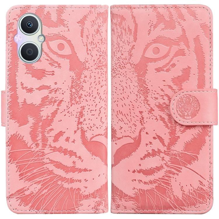 For OPPO A96 5G / Reno7 Z 5G Tiger Embossing Pattern Leather Phone Case