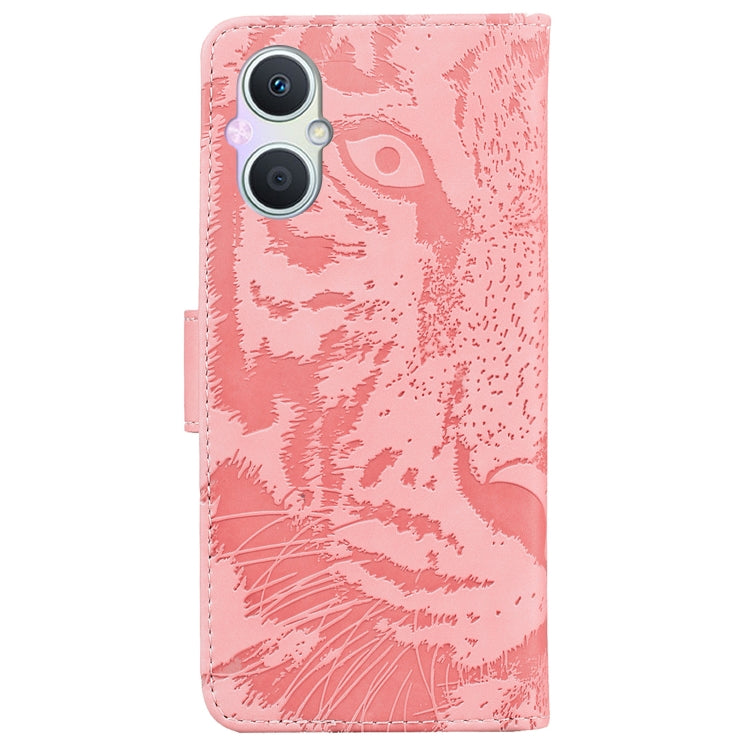 For OPPO A96 5G / Reno7 Z 5G Tiger Embossing Pattern Leather Phone Case
