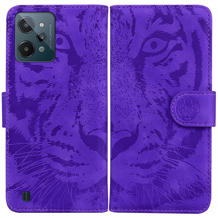 For OPPO Realme C31 Tiger Embossing Pattern Leather Phone Case