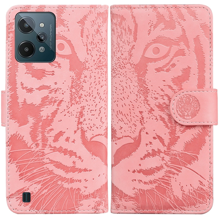 For OPPO Realme C31 Tiger Embossing Pattern Leather Phone Case