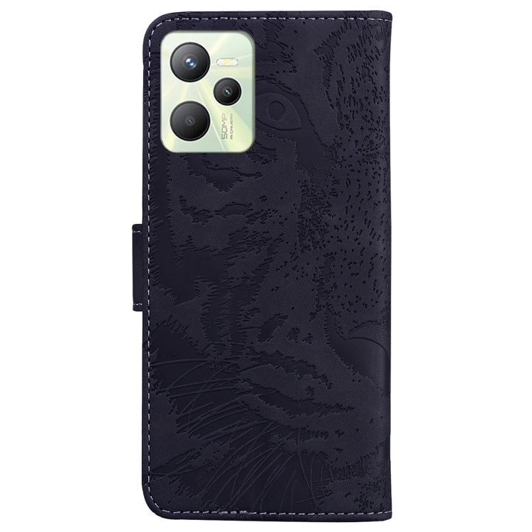 For OPPO Realme C35 Tiger Embossing Pattern Leather Phone Case