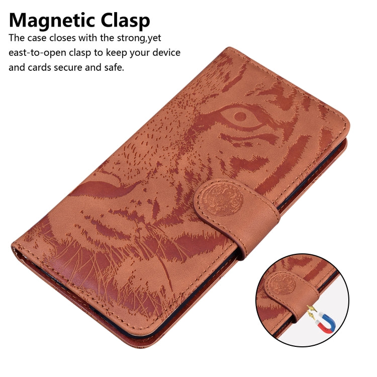 For OPPO Realme C35 Tiger Embossing Pattern Leather Phone Case