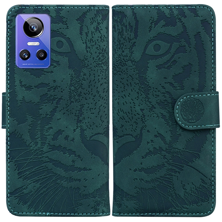 For OPPO Realme GT Neo3 Tiger Embossing Pattern Leather Phone Case
