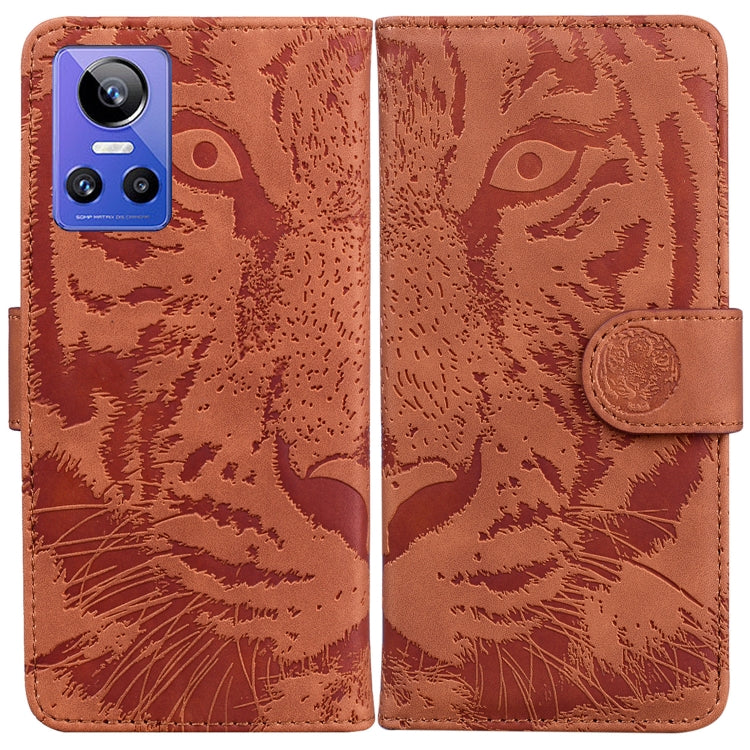 For OPPO Realme GT Neo3 Tiger Embossing Pattern Leather Phone Case
