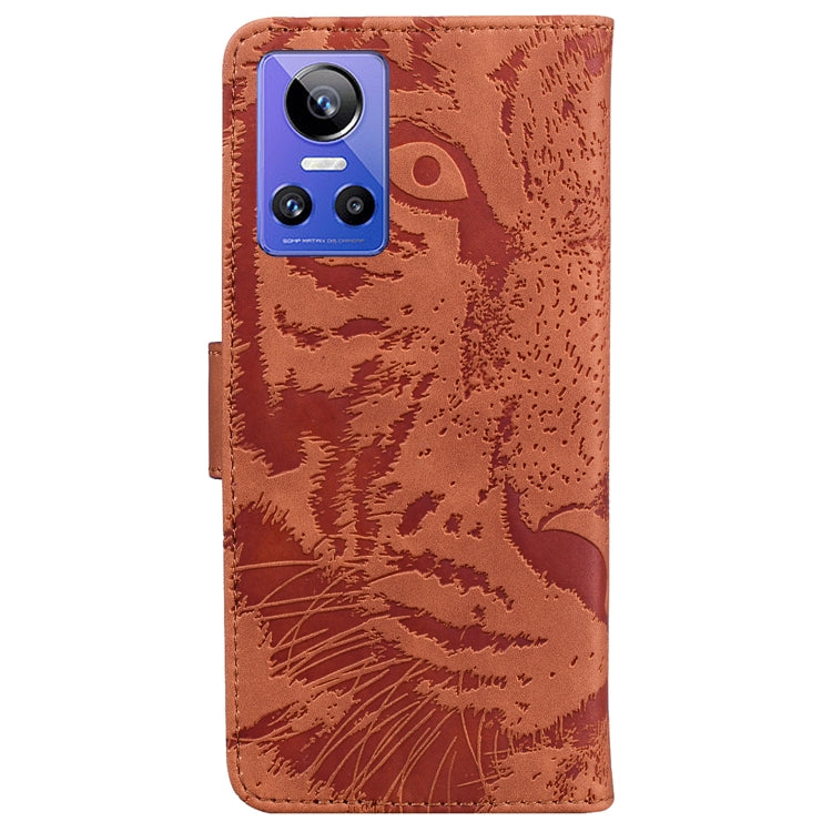 For OPPO Realme GT Neo3 Tiger Embossing Pattern Leather Phone Case
