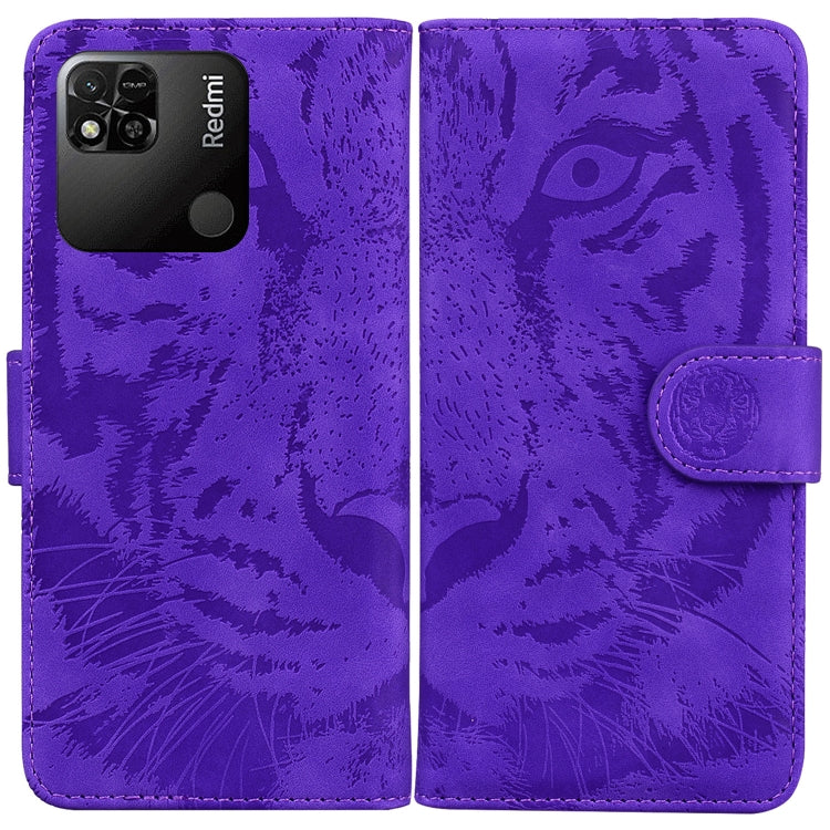 For Xiaomi Redmi 10A Tiger Embossing Pattern Leather Phone Case