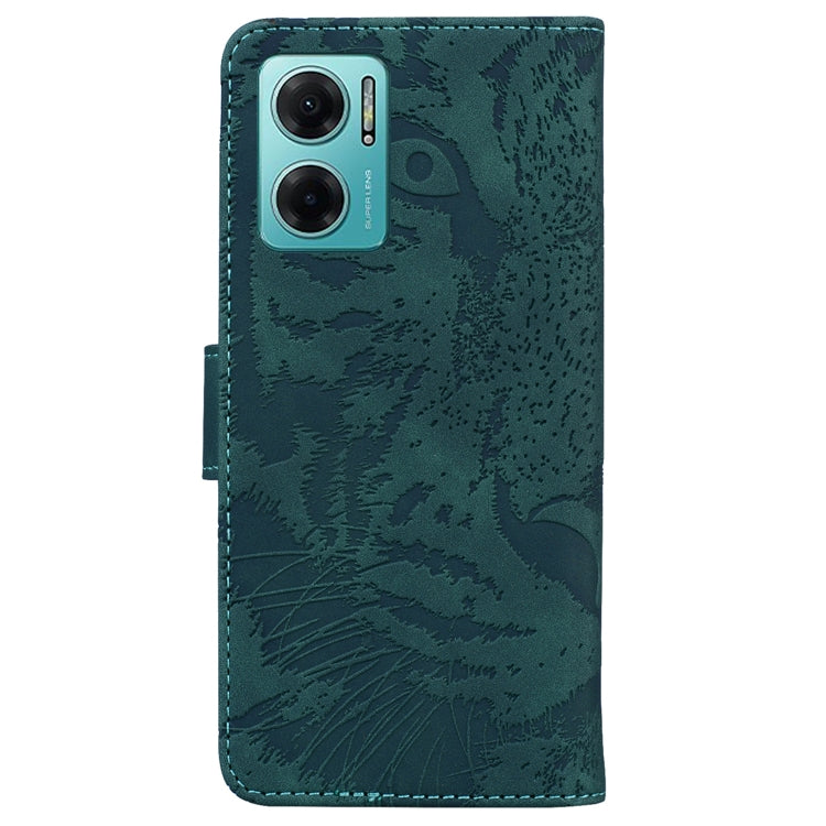 For Xiaomi Redmi Note 11E / Redmi 10 5G Tiger Embossing Pattern Leather Phone Case