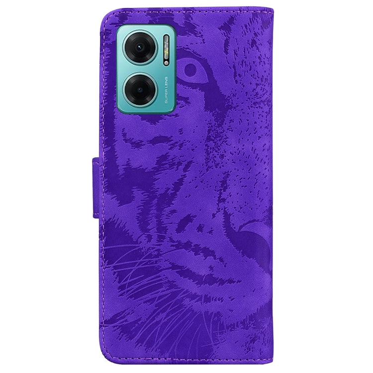 For Xiaomi Redmi Note 11E / Redmi 10 5G Tiger Embossing Pattern Leather Phone Case