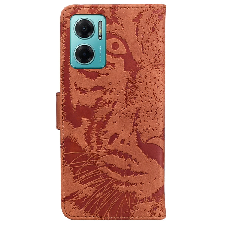 For Xiaomi Redmi Note 11E / Redmi 10 5G Tiger Embossing Pattern Leather Phone Case