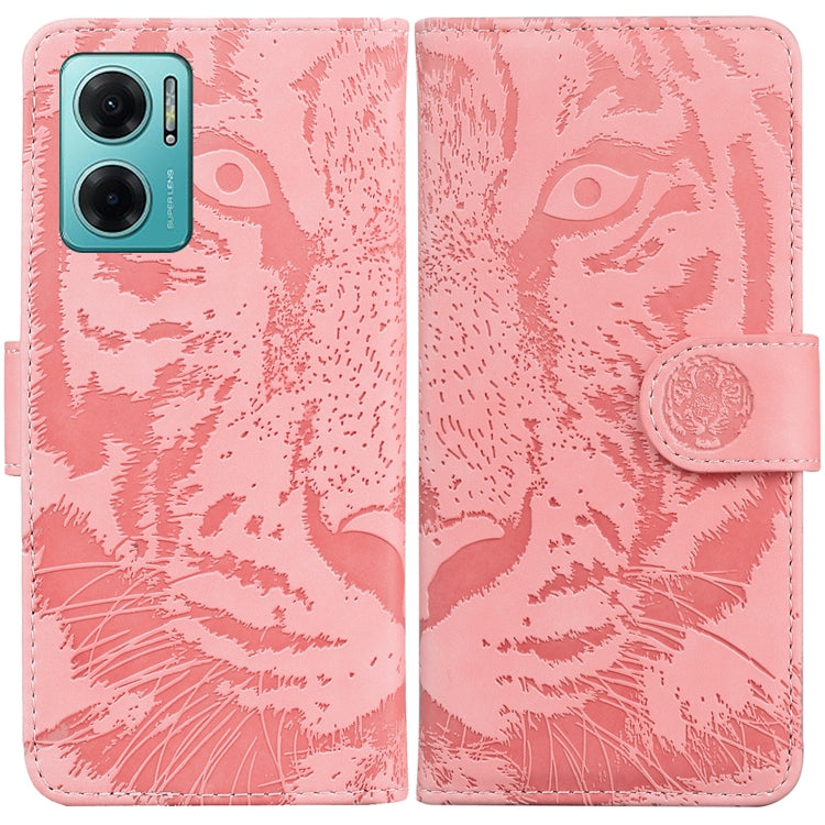 For Xiaomi Redmi Note 11E / Redmi 10 5G Tiger Embossing Pattern Leather Phone Case