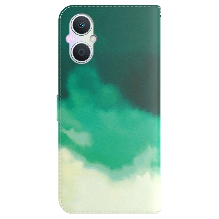 For OPPO A96 5G / Reno7 Z 5G Watercolor Pattern Horizontal Flip Leather Phone Case