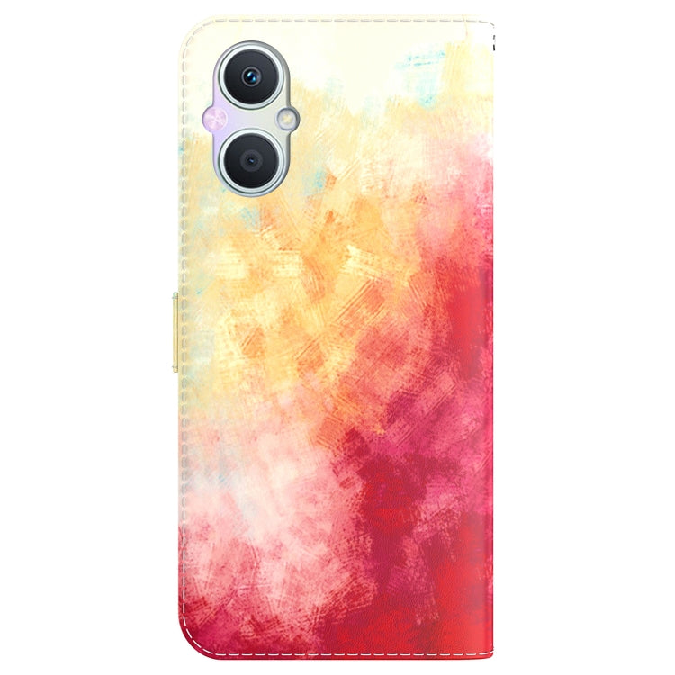 For OPPO A96 5G / Reno7 Z 5G Watercolor Pattern Horizontal Flip Leather Phone Case