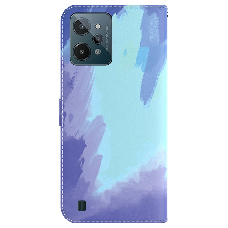 For OPPO Realme C31 Watercolor Pattern Horizontal Flip Leather Phone Case