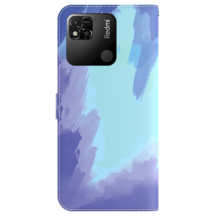 For Xiaomi Redmi 10A Watercolor Pattern Horizontal Flip Leather Phone Case